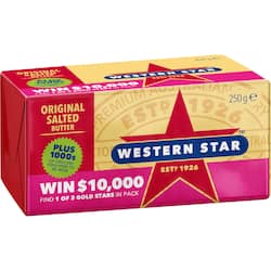 Western Star Salted Butter Block 250g