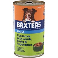 Baxter's Wet Dog Food Casserole Lamb Pasta & Vegetables