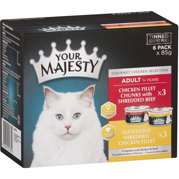 Your Majesty Cat Food Chicken Selection 6x85g