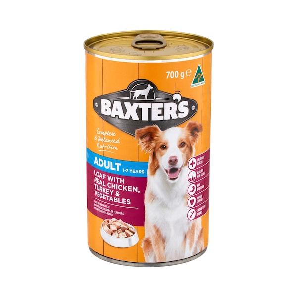 Baxter's Wet Dog Food Loaf Chicken Turkey & Veg 700g