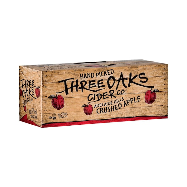 Three Oaks Cider Co. Crushed Apple Cider Can 375mL x 10 pack