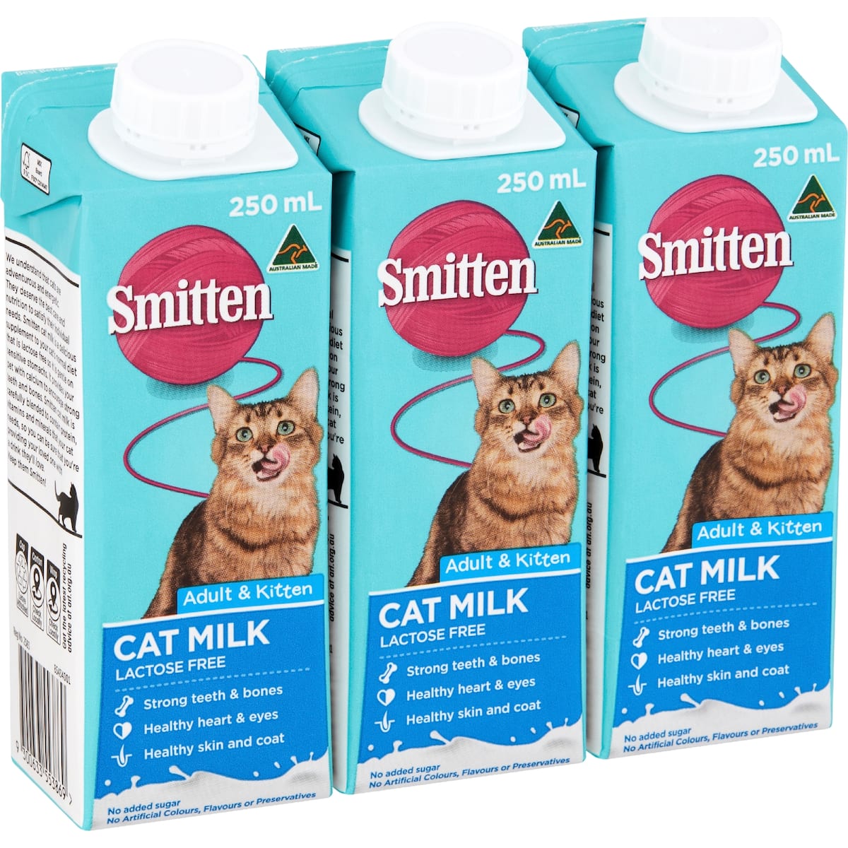 Smitten Cat Milk 250ml 3 Pack bunch