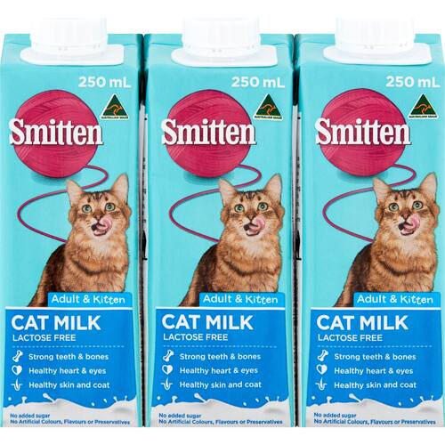 Smitten Cat Milk 250ml 3 Pack bunch