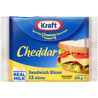 Kraft Cheddar Sandwich Slices Slices 12pk