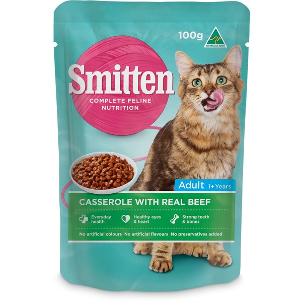 Smitten Cat Food Casserole Beef 100g
