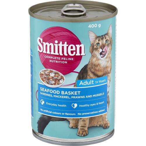 Smitten Cat Food Seafood Basket 400g bunch