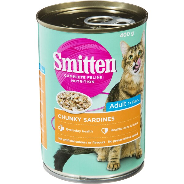 Smitten Cat Food Chunky Sardines 400g