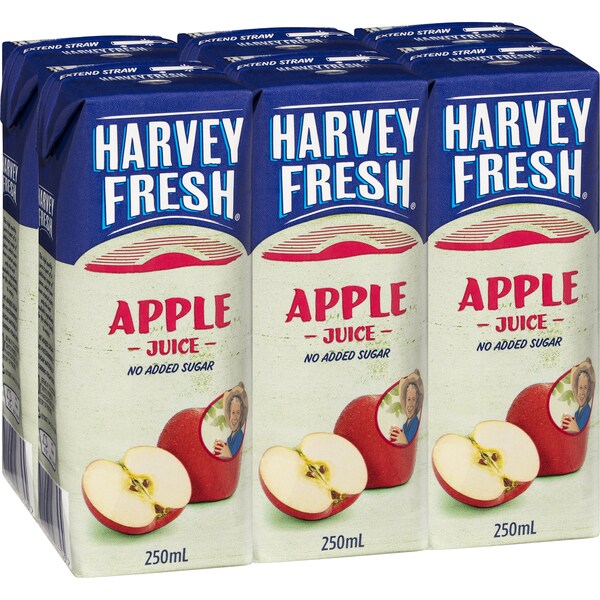 Harvey Fresh Apple Juice 250mL x 6 pack
