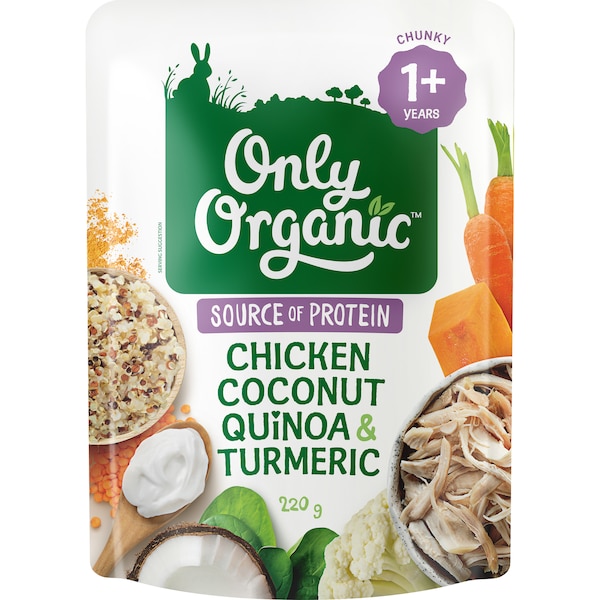 Only Organic Chicken Coconut Quinoa & Tumeric 220g