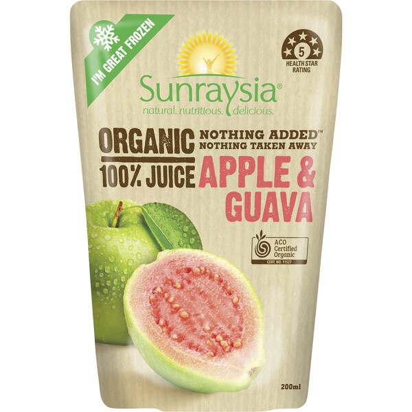 Sunraysia Fruit Pouch Apple & Guava 200mL