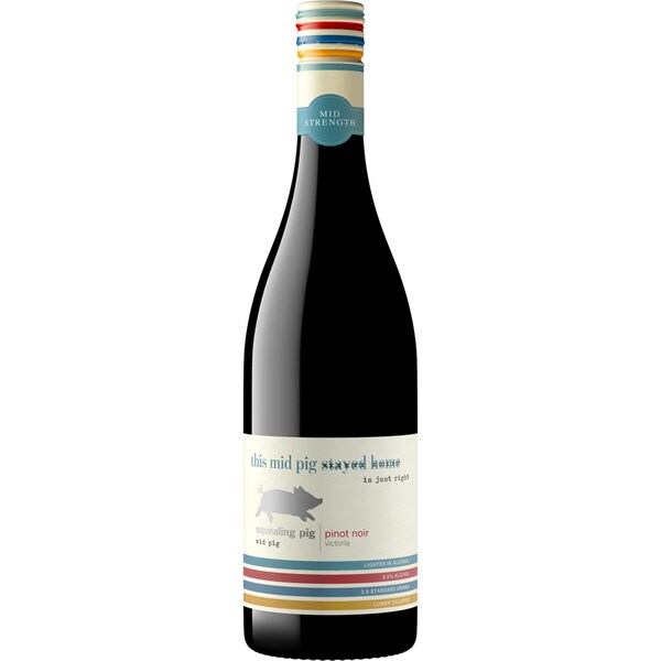 Squealing Pig Mid Pinot Noir Bottle 750mL