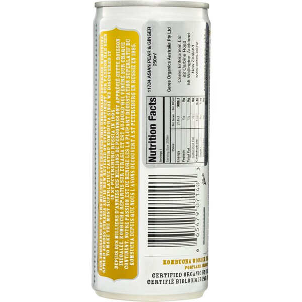 Kombucha Wonder Drink Pear & Ginger 250ml