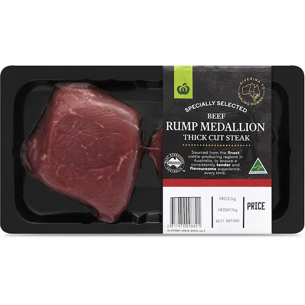 Woolworths Premium Thick Cut Rump Medallions 200g - 350g