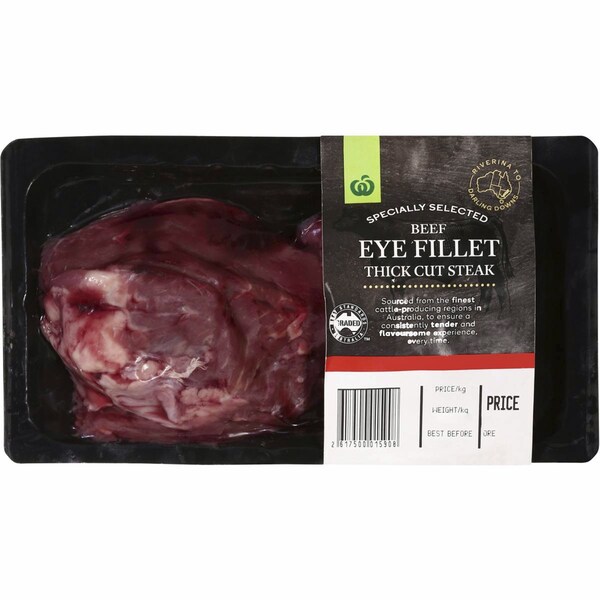 Woolworths Premium Thick Cut Eye Fillet Steak 200g - 400g