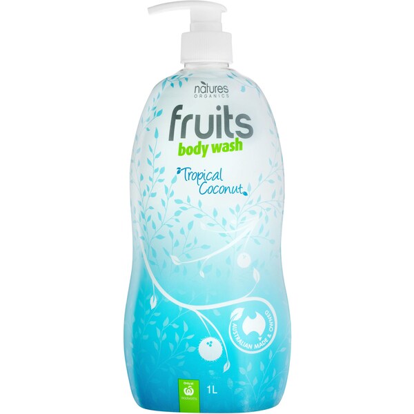 Natures Organics Fruits Body Wash Tropical Coconut 1l