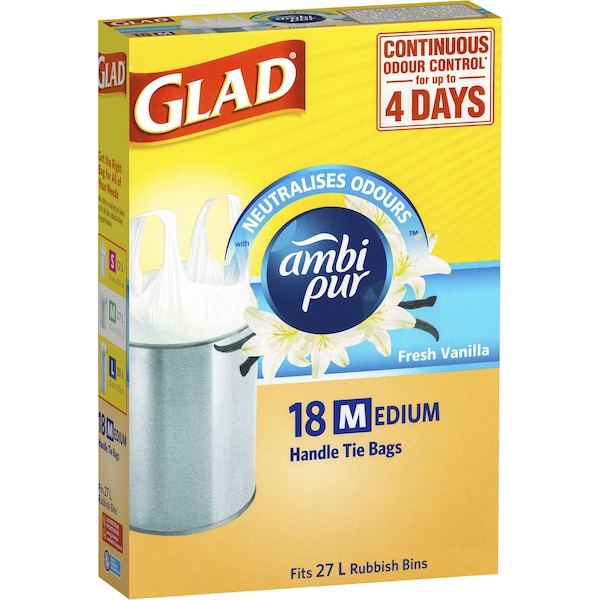 Glad Ambi Pur Handle Tie Bags Medium 18ea