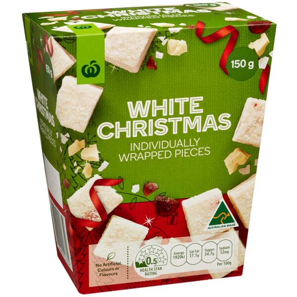 Woolworths White Christmas Individually Wrapped 150g