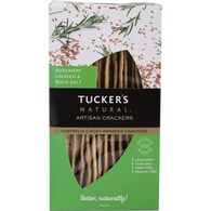 Tucker's Artisan Crackers Rosemary Linseed & Rock Salt