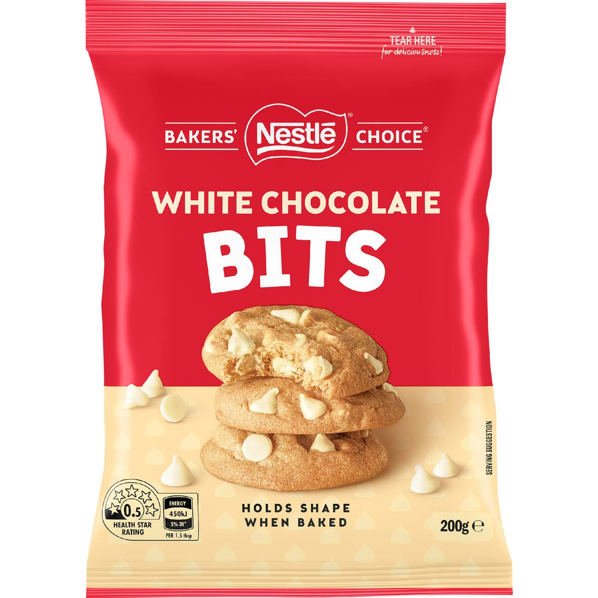 Nestle Bakers' Choice White Choc Bits 200g