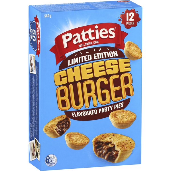 Patties Party Pies Cheese Burger 560g