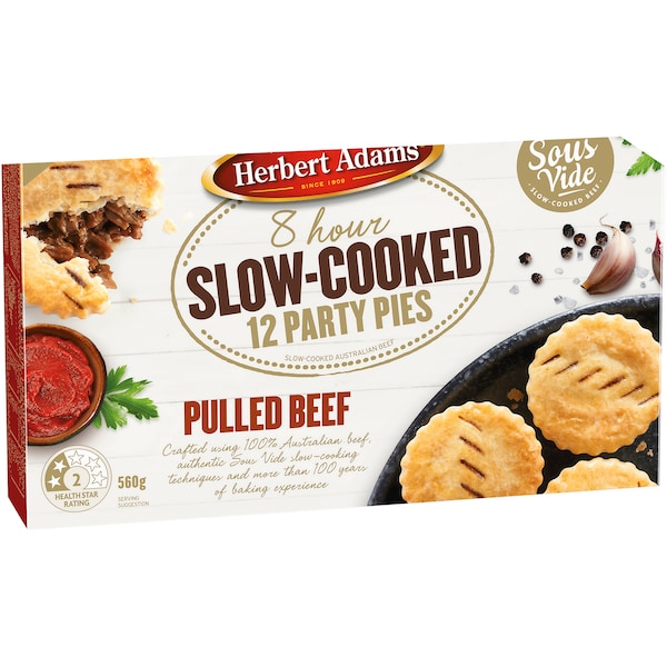 Herbert Adams Party Pies Pulled Beef 560g