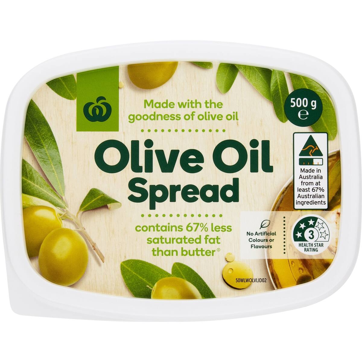 Woolworths Spread Olive Oil 500g bunch