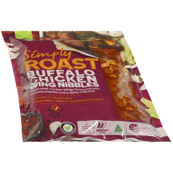 Woolworths Simply  Roast Buffalo  Chicken Wing Nibbles  1kg