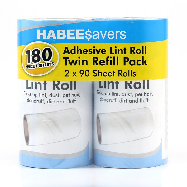 Habee$avers Lint Roller Set Refill 90 Sheets 2 pack