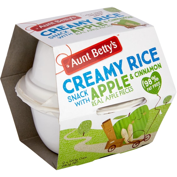 Aunt Betty's Creamy Rice Dessert Apple & Cinnamon 240g