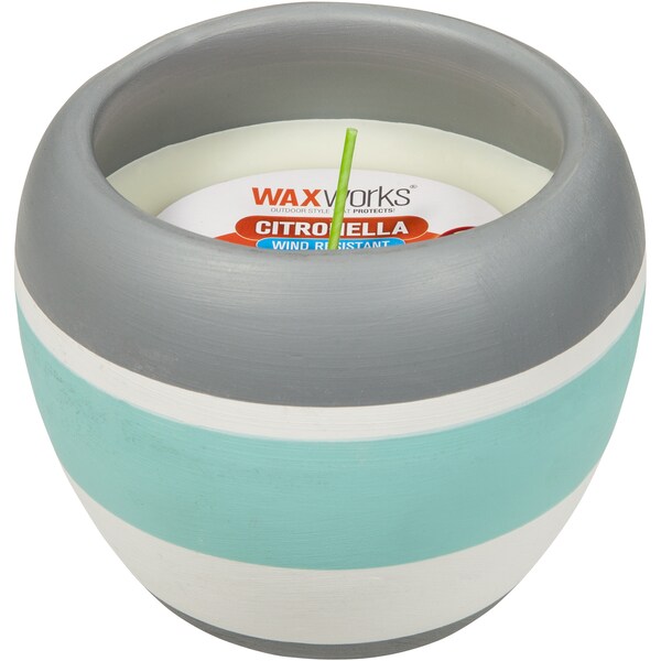 Waxworks Citronella Natural Mozzie Repellent Pot Candle Each