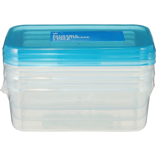 Woolworths Reusable Food Storage Container 1l 3 Pack