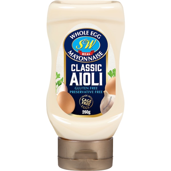 S&W Whole Egg Mayonnaise Classic Aioli 260g