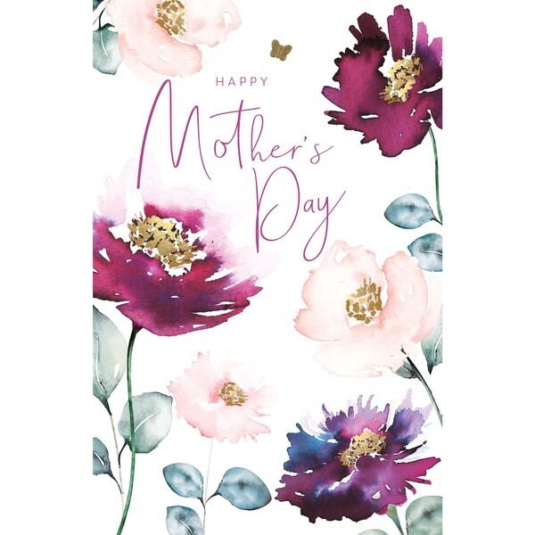 John Sands Mother's Day Card Floral Watercolour Each