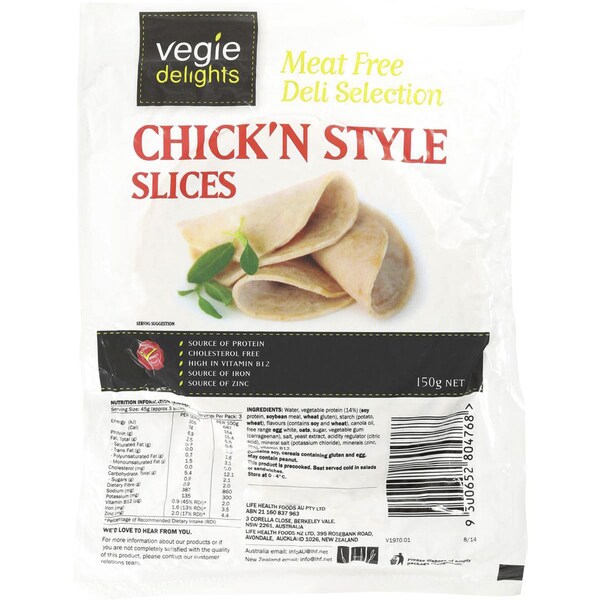 Vegie Delights Chicken Style Slices 150G