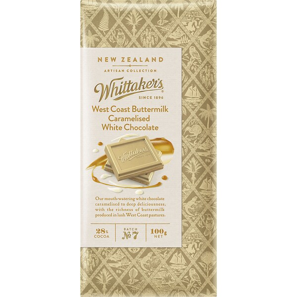 Whittaker's Artisan West Coast Buttermilk Caramel 28% Cocoa 100g