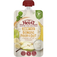 Heinz Smoothie Banana Pear Oat Greek Yoghurt Baby Food 8+ M