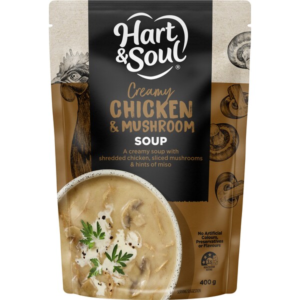 Hart & Soul Creamy Chicken & Mushroom Soup 400g