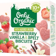 Only Organic Strawberry Vanilla & Spelt Biscuits