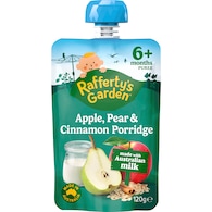 Rafferty's Garden Baby Food Pouch Apple Pear & Cinnamon Porridge 6+ Months
