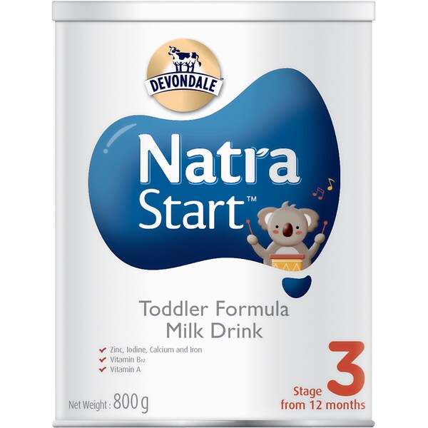 Devondale Natra Start Baby Formula Stage 3 12 Months+ 900g