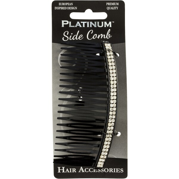 Platinum Hair Comb Diamante Each