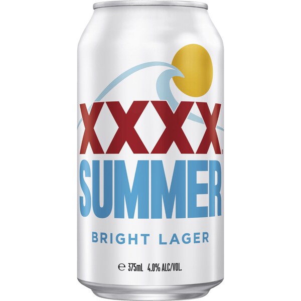 XXXX Bummer Bright Lager Can 375ml