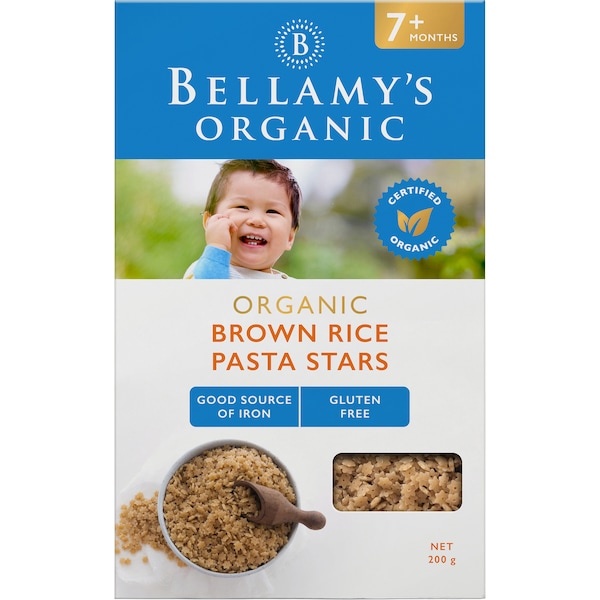 Bellamy's Organic Organic Brown Rice Pasta Stars 200g