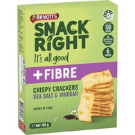 Arnott's Snack Right Crispy Cracker Biscuits Sea Salt & Vinegar
