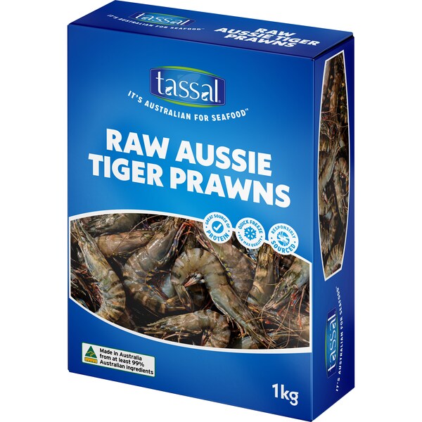 Tassal Raw Aussie Tiger Prawns 1kg