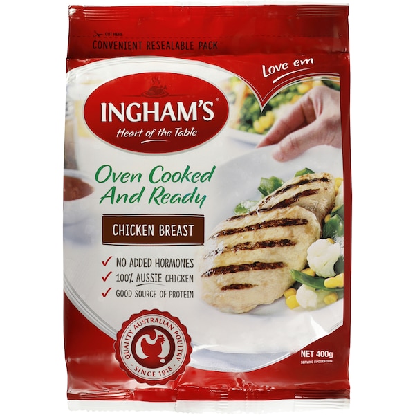 Ingham's Frozen Chicken Breast Oven Cooked & Ready 400g