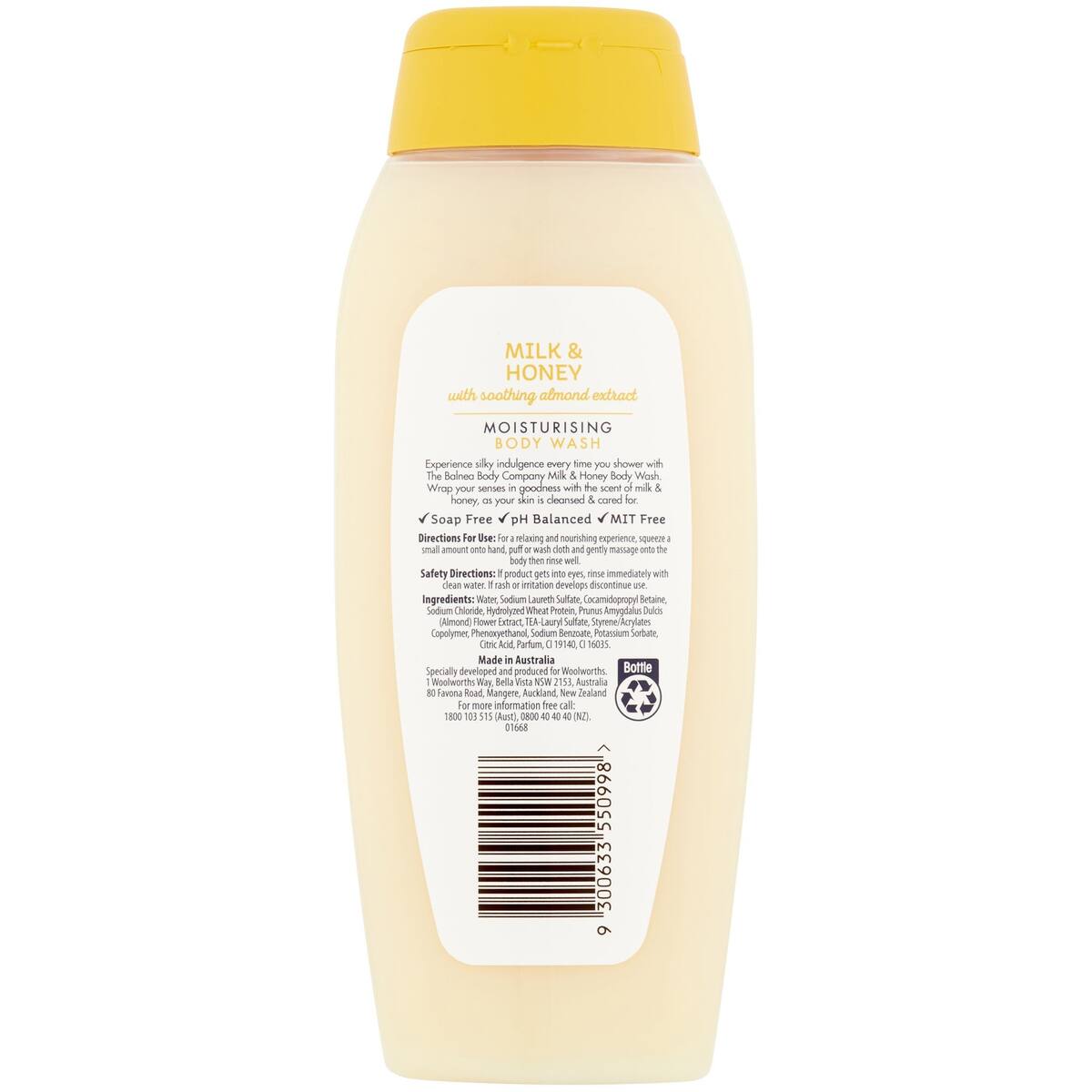 Balnea Milk and Honey Body Wash Body Wash 500ml bunch
