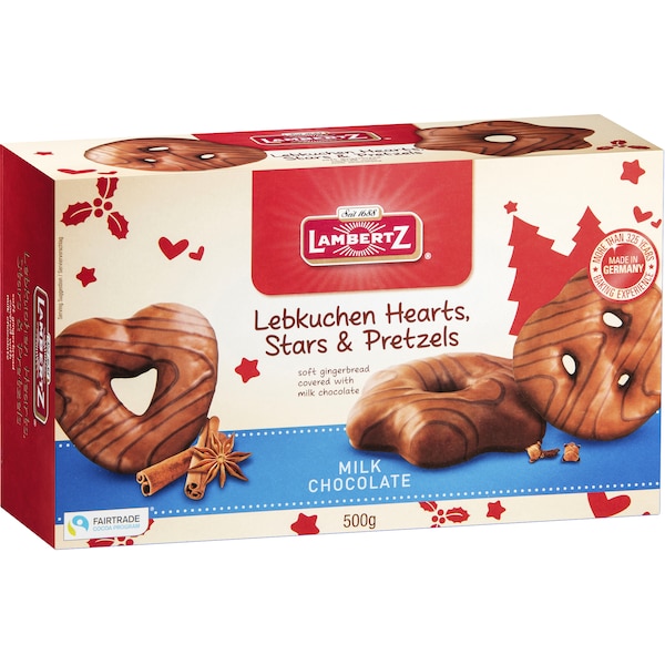 Lambertz Hearts Stars & Pretzels 500g
