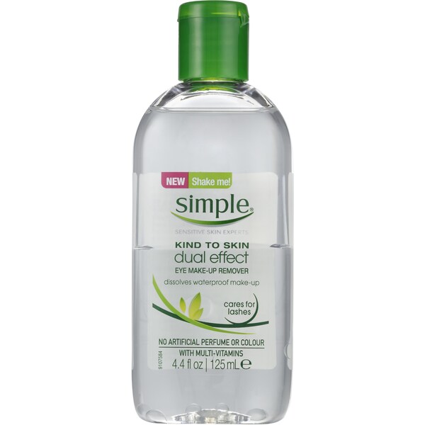 Simple Kind To Skin Eye Make-Up Remover Dual Effect 125ml