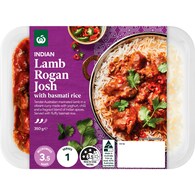 Woolworths Indian Lamb Rogan Josh With Basmati Rice